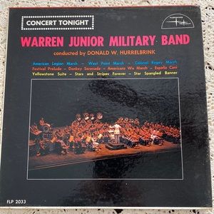 Warren Ohio Junior military band vintage vinyl record LP Fleetwood FLP20